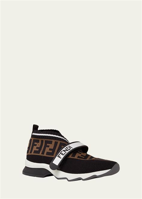 Fendi Rockoko FF Knit Sneakers 